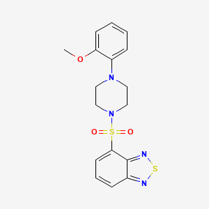 molecular formula C17H18N4O3S2 B4059108 4-{[4-(2-甲氧基苯基)-1-哌嗪基]磺酰基}-2,1,3-苯并噻二唑 