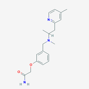 molecular formula C19H25N3O2 B4059131 2-[3-({methyl[1-methyl-2-(4-methylpyridin-2-yl)ethyl]amino}methyl)phenoxy]acetamide 