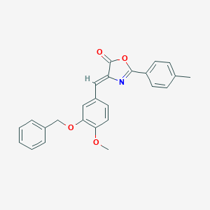 molecular formula C25H21NO4 B405914 4-[3-(benzyloxy)-4-methoxybenzylidene]-2-(4-methylphenyl)-1,3-oxazol-5(4H)-one 