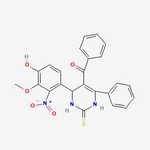 molecular formula C24H19N3O5S B4059149 [4-(4-羟基-3-甲氧基-2-硝基苯基)-6-苯基-2-硫代-1,2,3,4-四氢-5-嘧啶基](苯基)甲酮 CAS No. 678972-65-1