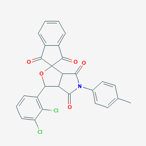 1-(2,3-dichlorophenyl)-5-(4-methylphenyl)spiro[3a,6a-dihydro-1H-furo[3,4-c]pyrrole-3,2'-indene]-1',3',4,6-tetrone