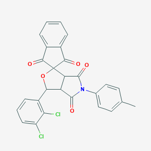 molecular formula C27H17Cl2NO5 B405915 1-(2,3-dichlorophenyl)-5-(4-methylphenyl)spiro[3a,6a-dihydro-1H-furo[3,4-c]pyrrole-3,2'-indene]-1',3',4,6-tetrone CAS No. 312309-13-0