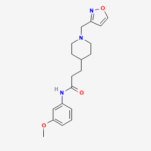 molecular formula C19H25N3O3 B4059175 3-[1-(3-异恶唑基甲基)-4-哌啶基]-N-(3-甲氧基苯基)丙酰胺 