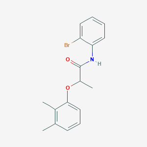 molecular formula C17H18BrNO2 B4059181 N-(2-溴苯基)-2-(2,3-二甲基苯氧基)丙酰胺 