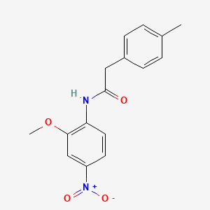 molecular formula C16H16N2O4 B4059195 N-(2-甲氧基-4-硝基苯基)-2-(4-甲苯基)乙酰胺 