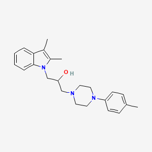 molecular formula C24H31N3O B4059198 1-(2,3-dimethyl-1H-indol-1-yl)-3-[4-(4-methylphenyl)-1-piperazinyl]-2-propanol 