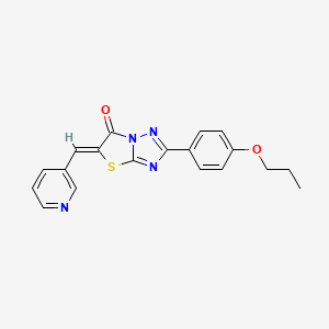 molecular formula C19H16N4O2S B4059204 2-(4-propoxyphenyl)-5-(3-pyridinylmethylene)[1,3]thiazolo[3,2-b][1,2,4]triazol-6(5H)-one 