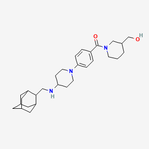 molecular formula C29H43N3O2 B4059209 1-(4-{4-[(2-金刚烷基甲基)氨基]-1-哌啶基}苯甲酰)-3-哌啶基]甲醇 
