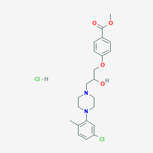 molecular formula C22H28Cl2N2O4 B4059214 盐酸甲基4-{3-[4-(5-氯-2-甲基苯基)-1-哌嗪基]-2-羟基丙氧基}苯甲酸酯 