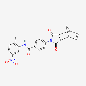 molecular formula C23H19N3O5 B4059289 4-(3,5-dioxo-4-azatricyclo[5.2.1.0~2,6~]dec-8-en-4-yl)-N-(2-methyl-5-nitrophenyl)benzamide 