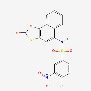 molecular formula C17H9ClN2O6S2 B4059290 4-氯-3-硝基-N-(2-氧代萘并[2,1-d][1,3]恶硫醇-5-基)苯磺酰胺 