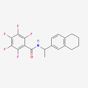 2,3,4,5,6-pentafluoro-N-[1-(5,6,7,8-tetrahydro-2-naphthalenyl)ethyl]benzamide