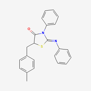 molecular formula C23H20N2OS B4059310 5-(4-methylbenzyl)-3-phenyl-2-(phenylimino)-1,3-thiazolidin-4-one 
