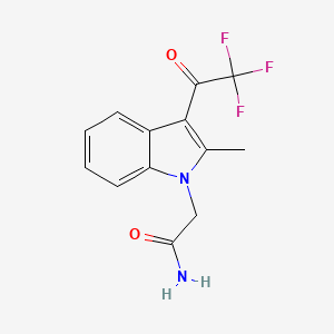 molecular formula C13H11F3N2O2 B4059312 2-[2-methyl-3-(trifluoroacetyl)-1H-indol-1-yl]acetamide 