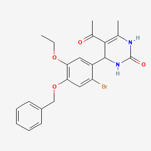 molecular formula C22H23BrN2O4 B4059331 5-acetyl-4-[4-(benzyloxy)-2-bromo-5-ethoxyphenyl]-6-methyl-3,4-dihydro-2(1H)-pyrimidinone 