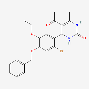 5-acetyl-4-[4-(benzyloxy)-2-bromo-5-ethoxyphenyl]-6-methyl-3,4-dihydro-2(1H)-pyrimidinone