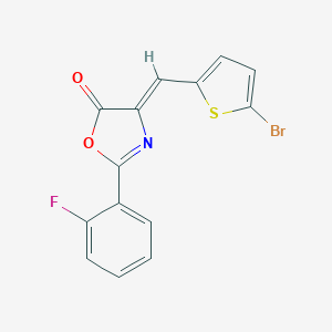 4-[(5-bromo-2-thienyl)methylene]-2-(2-fluorophenyl)-1,3-oxazol-5(4H)-one