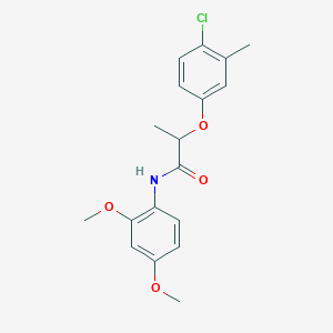 molecular formula C18H20ClNO4 B4059343 2-(4-chloro-3-methylphenoxy)-N-(2,4-dimethoxyphenyl)propanamide 