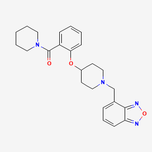 molecular formula C24H28N4O3 B4059347 4-({4-[2-(1-piperidinylcarbonyl)phenoxy]-1-piperidinyl}methyl)-2,1,3-benzoxadiazole 