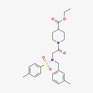 molecular formula C25H32N2O5S B4059354 ethyl 1-{N-(3-methylbenzyl)-N-[(4-methylphenyl)sulfonyl]glycyl}-4-piperidinecarboxylate 