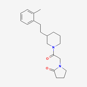 molecular formula C20H28N2O2 B4059362 1-(2-{3-[2-(2-甲基苯基)乙基]-1-哌啶基}-2-氧代乙基)-2-吡咯烷酮 