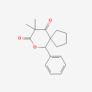 molecular formula C17H20O3 B4059369 9,9-二甲基-6-苯基-7-氧代螺[4.5]癸烷-8,10-二酮 