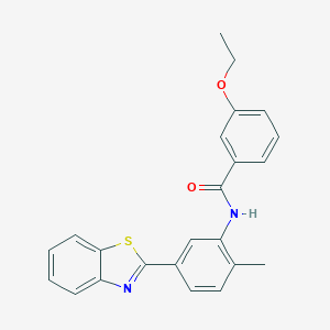 molecular formula C23H20N2O2S B405938 N-[5-(1,3-benzothiazol-2-yl)-2-methylphenyl]-3-ethoxybenzamide 