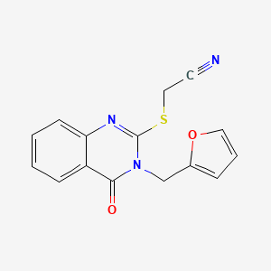 molecular formula C15H11N3O2S B4059383 {[3-(2-呋喃甲基)-4-氧代-3,4-二氢-2-喹唑啉基]硫代}乙腈 