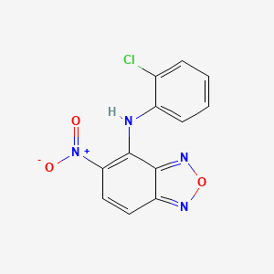 molecular formula C12H7ClN4O3 B4059386 N-(2-chlorophenyl)-5-nitro-2,1,3-benzoxadiazol-4-amine 