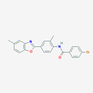 4-bromo-N-[2-methyl-4-(5-methyl-1,3-benzoxazol-2-yl)phenyl]benzamide