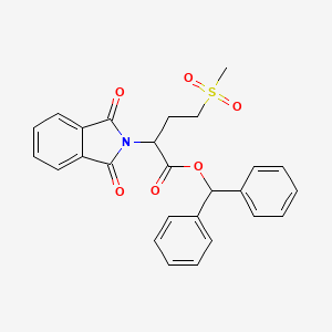 molecular formula C26H23NO6S B4059411 二苯甲基 2-(1,3-二氧代-1,3-二氢-2H-异吲哚-2-基)-4-(甲磺酰基)丁酸酯 