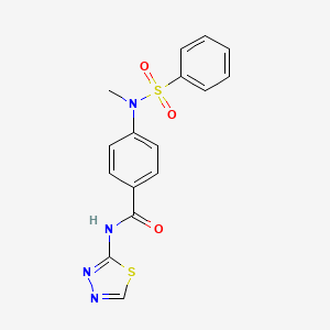 4-[methyl(phenylsulfonyl)amino]-N-1,3,4-thiadiazol-2-ylbenzamide