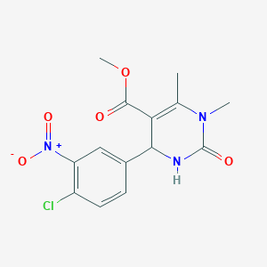 methyl 4-(4-chloro-3-nitrophenyl)-1,6-dimethyl-2-oxo-1,2,3,4-tetrahydro-5-pyrimidinecarboxylate