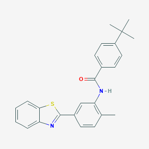 molecular formula C25H24N2OS B405944 N-[5-(1,3-benzothiazol-2-yl)-2-methylphenyl]-4-tert-butylbenzamide 