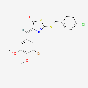 4-(3-bromo-4-ethoxy-5-methoxybenzylidene)-2-[(4-chlorobenzyl)thio]-1,3-thiazol-5(4H)-one