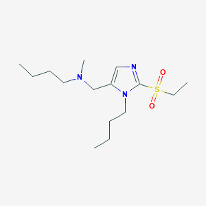 molecular formula C15H29N3O2S B4059451 N-{[1-丁基-2-(乙磺酰基)-1H-咪唑-5-基]甲基}-N-甲基-1-丁胺 