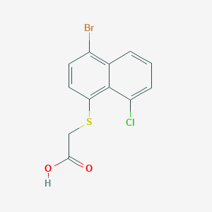molecular formula C12H8BrClO2S B405946 [(4-Bromo-8-chloro-1-naphthyl)sulfanyl]acetic acid 