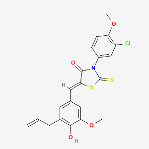 5-(3-allyl-4-hydroxy-5-methoxybenzylidene)-3-(3-chloro-4-methoxyphenyl)-2-thioxo-1,3-thiazolidin-4-one