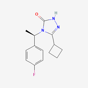 molecular formula C14H16FN3O B4059483 5-cyclobutyl-4-[(1R)-1-(4-fluorophenyl)ethyl]-2,4-dihydro-3H-1,2,4-triazol-3-one 