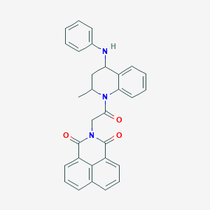 molecular formula C30H25N3O3 B405949 2-[2-(2-methyl-4-(phenylamino)-3,4-dihydroquinolin-1(2H)-yl)-2-oxoethyl]-1H-benzo[de]isoquinoline-1,3(2H)-dione 
