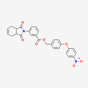 molecular formula C28H22N2O7 B4059491 4-(4-nitrophenoxy)benzyl 3-(1,3-dioxo-1,3,3a,4,7,7a-hexahydro-2H-isoindol-2-yl)benzoate 