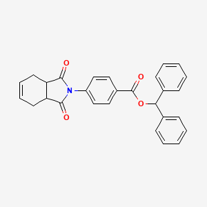 molecular formula C28H23NO4 B4059493 diphenylmethyl 4-(1,3-dioxo-1,3,3a,4,7,7a-hexahydro-2H-isoindol-2-yl)benzoate 