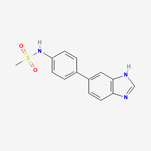 molecular formula C14H13N3O2S B4059494 N-[4-(1H-苯并咪唑-6-基)苯基]甲磺酰胺 