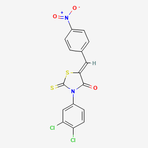 molecular formula C16H8Cl2N2O3S2 B4059504 3-(3,4-二氯苯基)-5-(4-硝基苄叉亚基)-2-硫代-1,3-噻唑烷-4-酮 