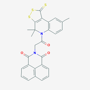 2-[2-oxo-2-(4,4,8-trimethyl-1-thioxo-1,4-dihydro-5H-[1,2]dithiolo[3,4-c]quinolin-5-yl)ethyl]-1H-benzo[de]isoquinoline-1,3(2H)-dione
