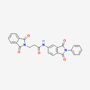 3-(1,3-dioxo-1,3-dihydro-2H-isoindol-2-yl)-N-(1,3-dioxo-2-phenyl-2,3-dihydro-1H-isoindol-5-yl)propanamide