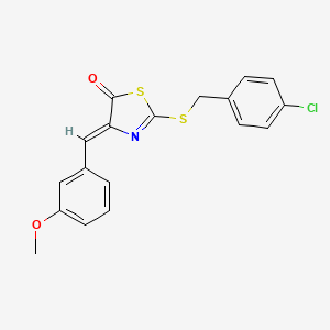 2-[(4-chlorobenzyl)thio]-4-(3-methoxybenzylidene)-1,3-thiazol-5(4H)-one