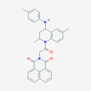 2-[2-[2,6-dimethyl-4-(4-methylanilino)-3,4-dihydro-2H-quinolin-1-yl]-2-oxoethyl]benzo[de]isoquinoline-1,3-dione