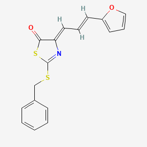 molecular formula C17H13NO2S2 B4059526 2-(benzylthio)-4-[3-(2-furyl)-2-propen-1-ylidene]-1,3-thiazol-5(4H)-one 