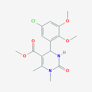 methyl 4-(5-chloro-2,3-dimethoxyphenyl)-1,6-dimethyl-2-oxo-1,2,3,4-tetrahydro-5-pyrimidinecarboxylate